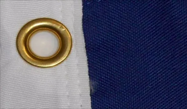 2 Brass Grommets in Durable Blended Fabric Header
