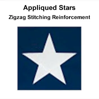 25x40 Flag Appliqued Stars Reinforced