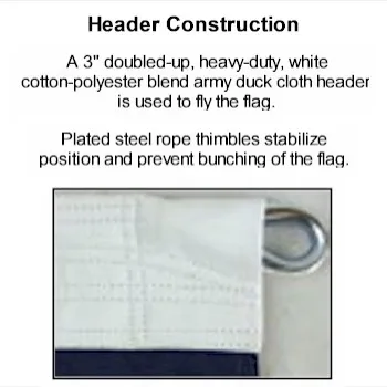 20x30 Flag Header Construction