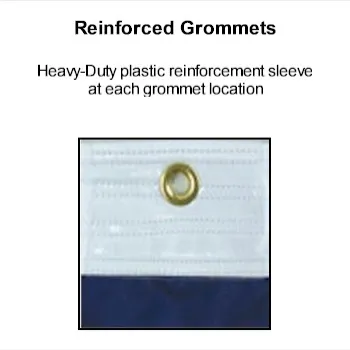 30x50 Flag Grommets Evenly Spaced and Reinforced